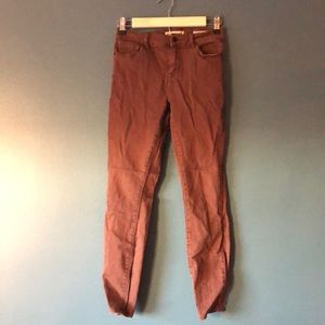 Rust denim jeans